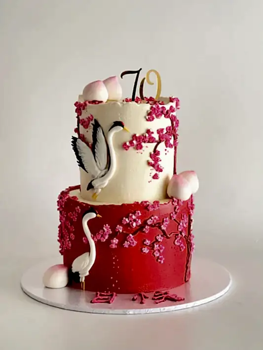 2 Tier Cake - 7 inch + 5 inch tall tiers