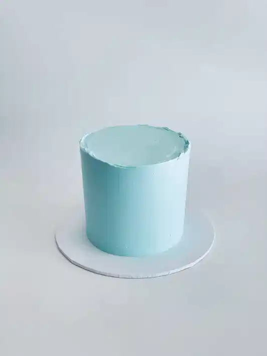 Plain iced cake - Blue