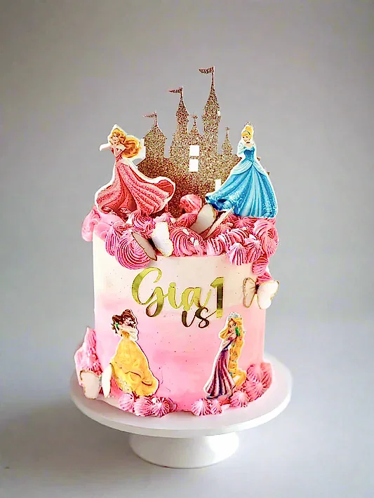 Adorable princess birthday cake