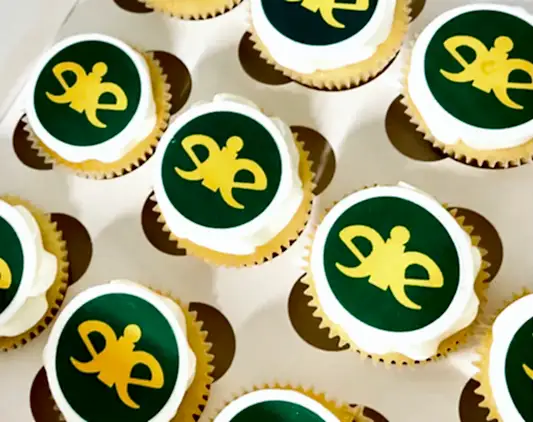 Brisbane company logo cupcakes