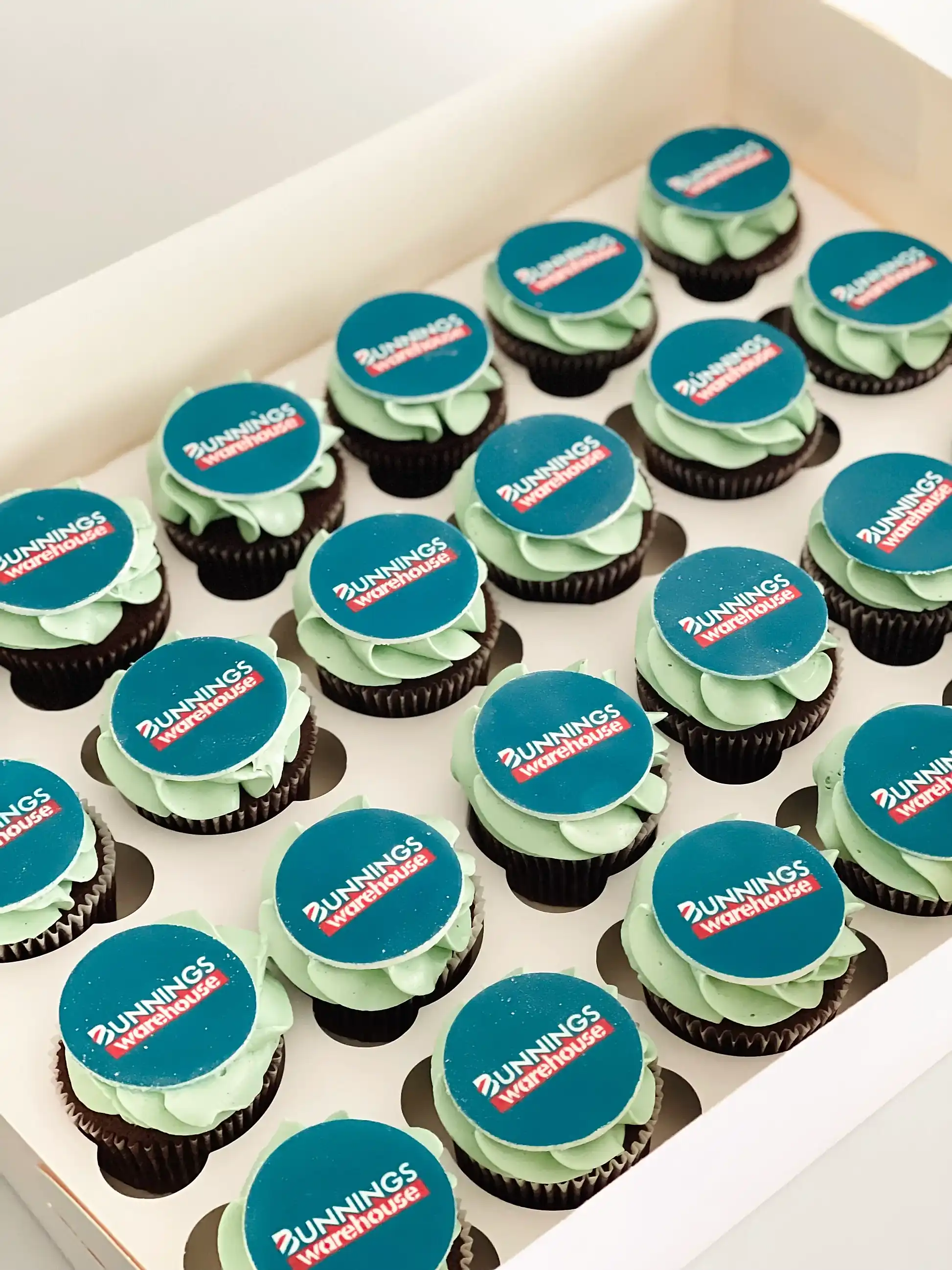 Corporate Logo cupcakes for Bunnings