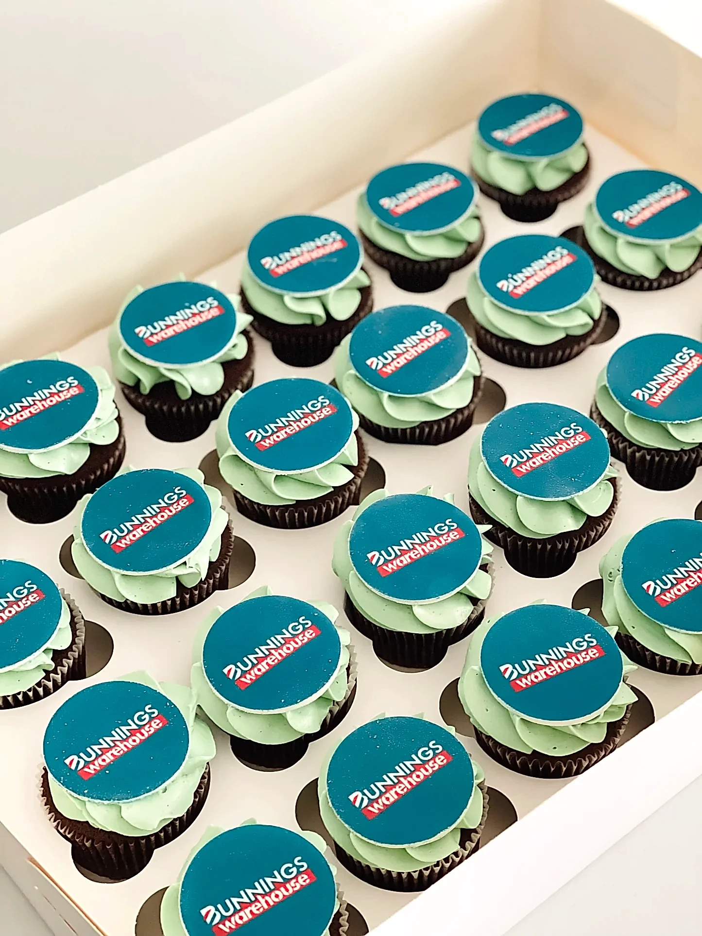 Corporate Logo cupcakes for Bunnings