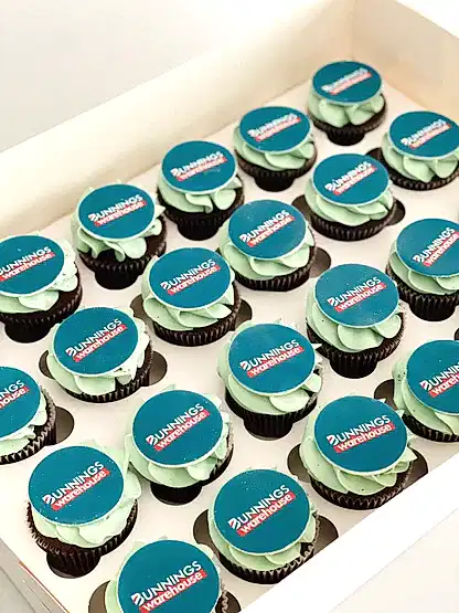 Corporate Logo cupcakes for Bunnings