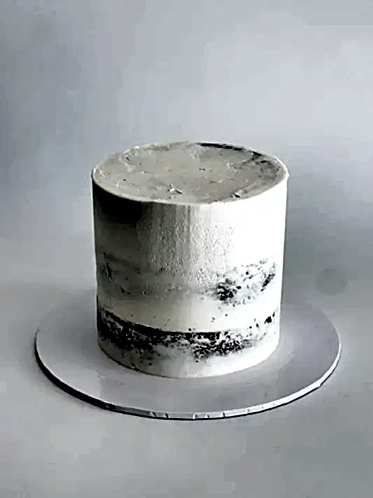 Plain iced cake - semi naked