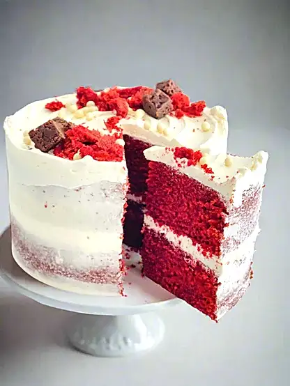 Moist and tender Red Velvet Cake
