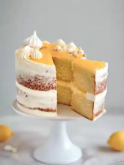 Vanilla lemon curd with meringues