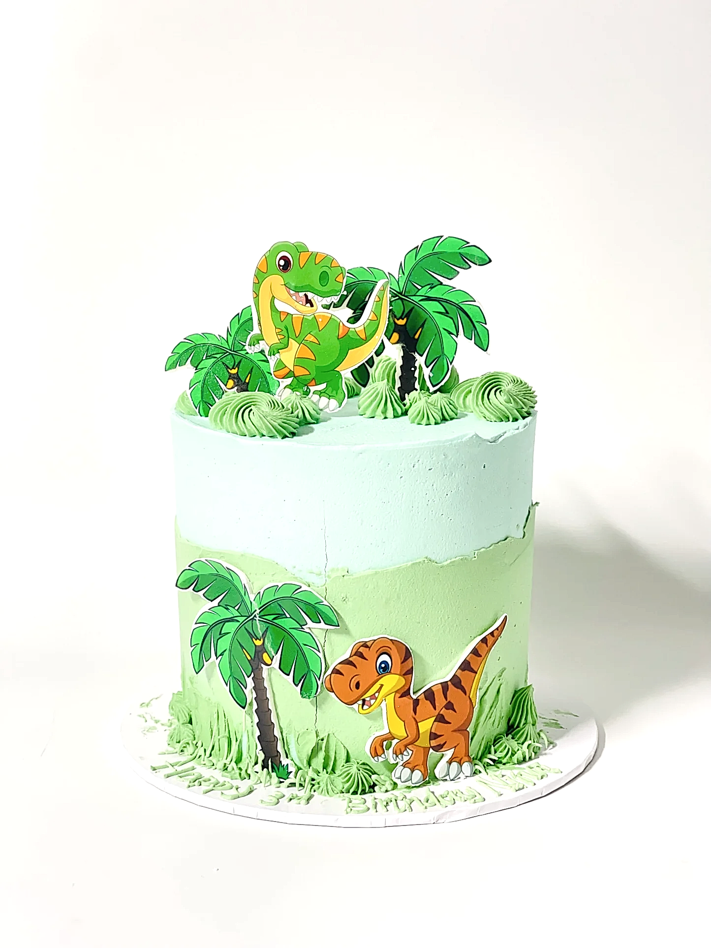 Dinosaur theme cake Vegan